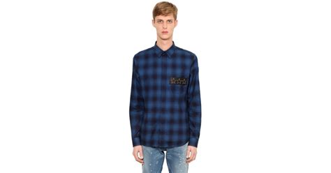 givenchy blue and white flannel mens|Givenchy Men .